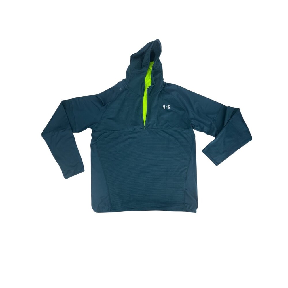 ❄️ Under Armour ColdGear Thermal Run Hoodie Teal Blue XL ❄️